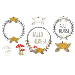 Stickserie - Herbstkranz